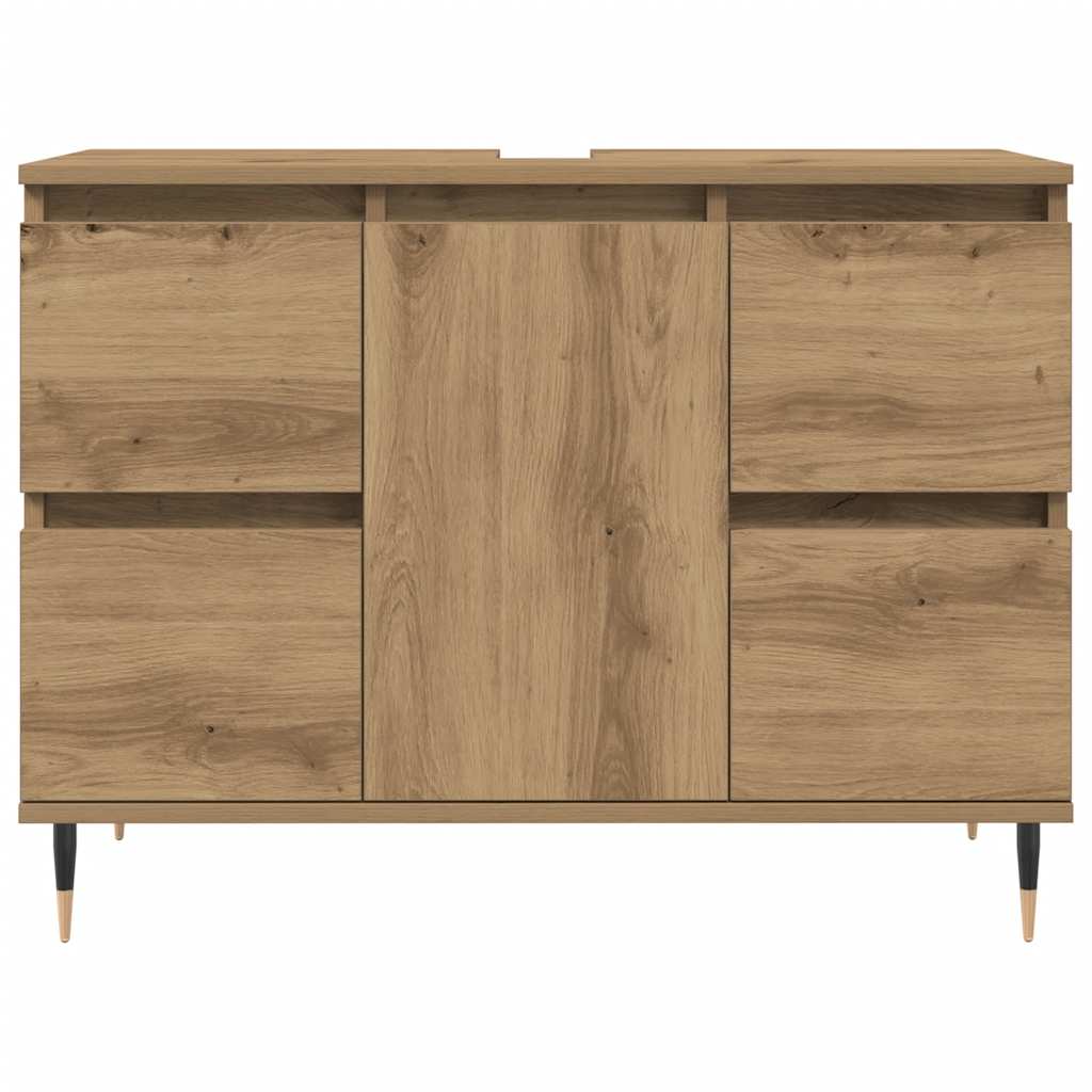 Dulap pentru baie stejar artizanal, 80x33x60 cm, lemn prelucrat GartenMobel Dekor