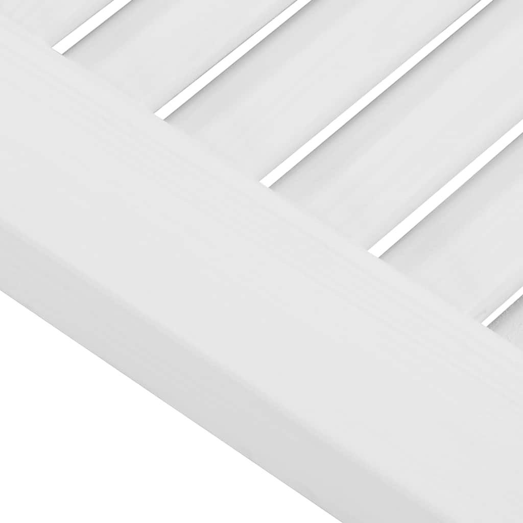 Uși batante cu jaluzele design 1 pereche alb 100x80 cm GartenMobel Dekor