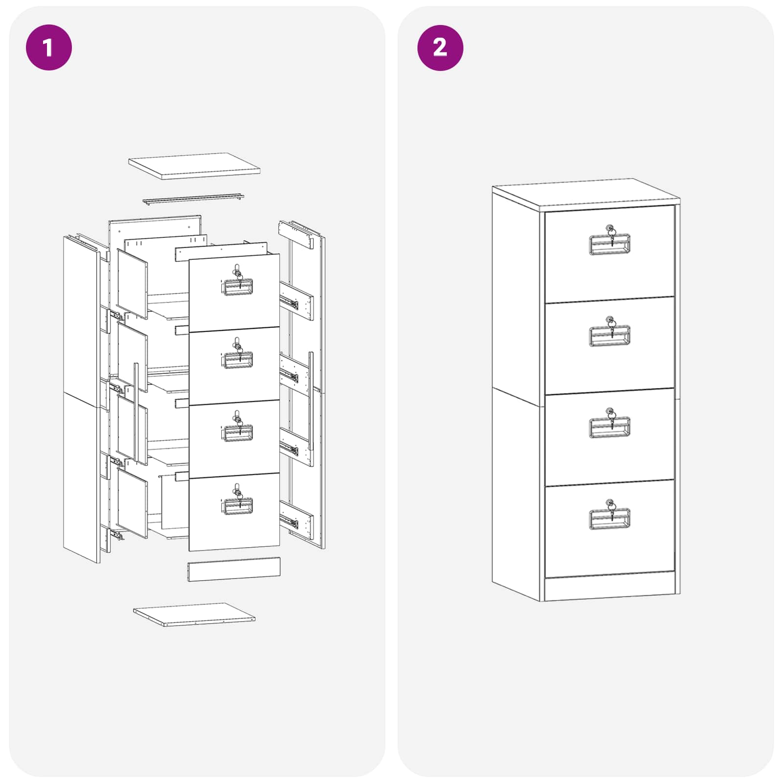 Dulap de depozitare 2 pcs Galben muștar 80 x 40 x 180 cm GartenMobel Dekor