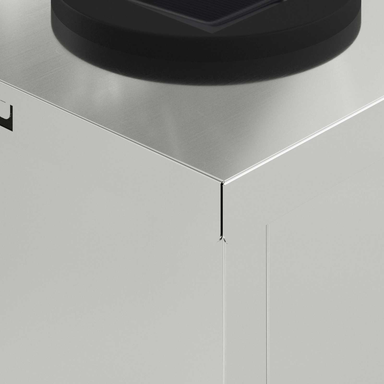 Lumină LED Solară pentru Alei 2 pcs Galvanizat Galvanizat GartenMobel Dekor