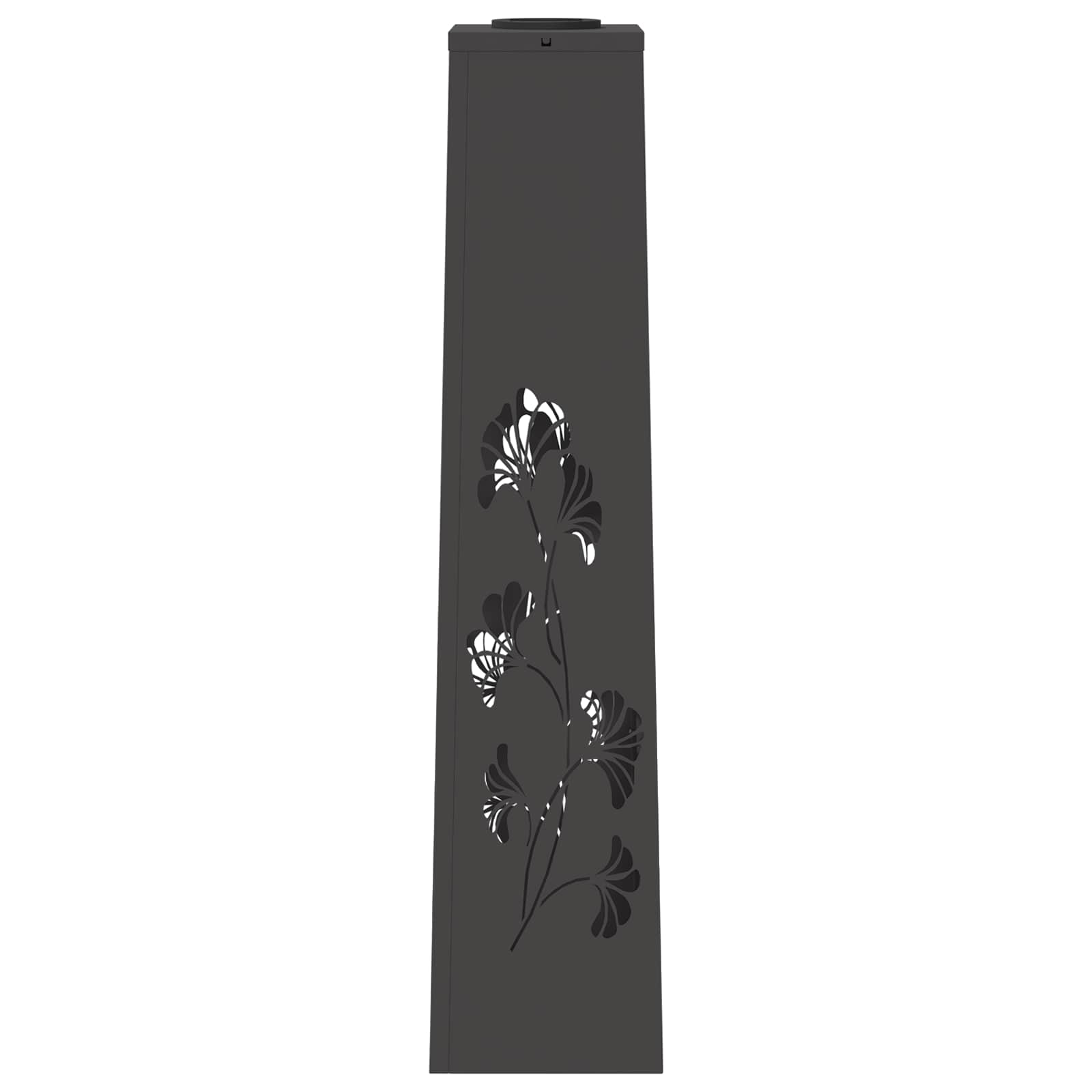 Lumină LED Solară pentru Alei 2 pcs Negru Oțel laminat la rece GartenMobel Dekor