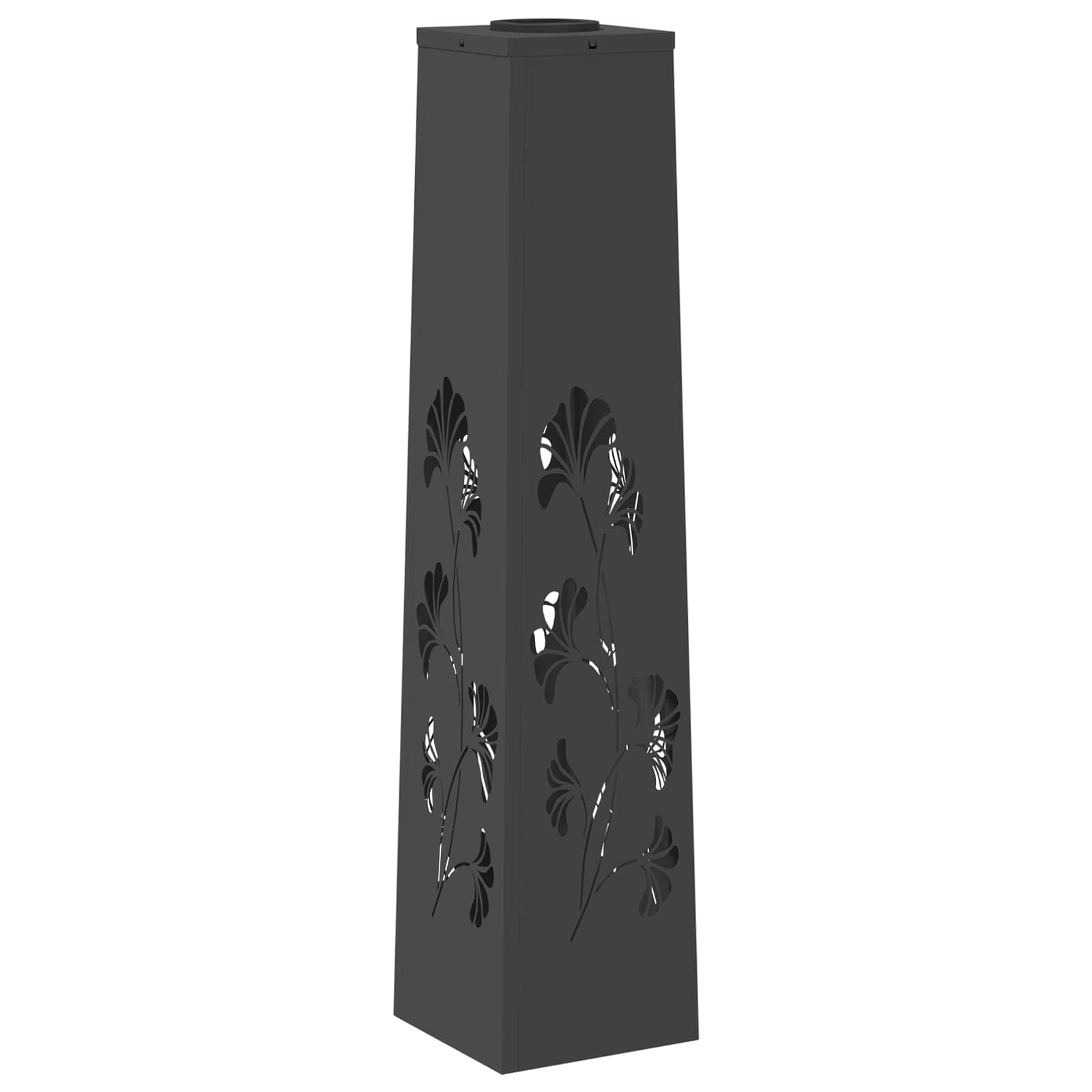 Lumină LED Solară pentru Alei 2 pcs Negru Oțel laminat la rece GartenMobel Dekor