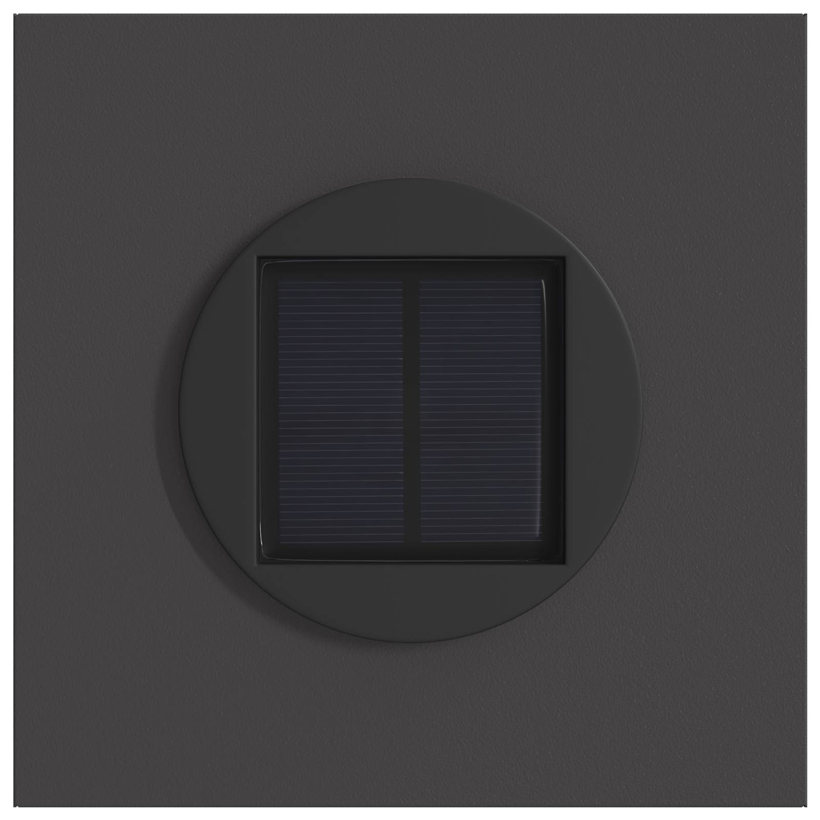 Lumină LED Solară pentru Alei 2 pcs Negru Oțel laminat la rece GartenMobel Dekor