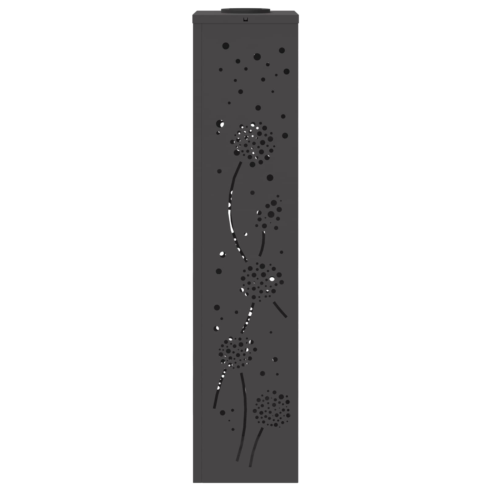 Lumină LED Solară pentru Alei 2 pcs Negru Oțel laminat la rece GartenMobel Dekor