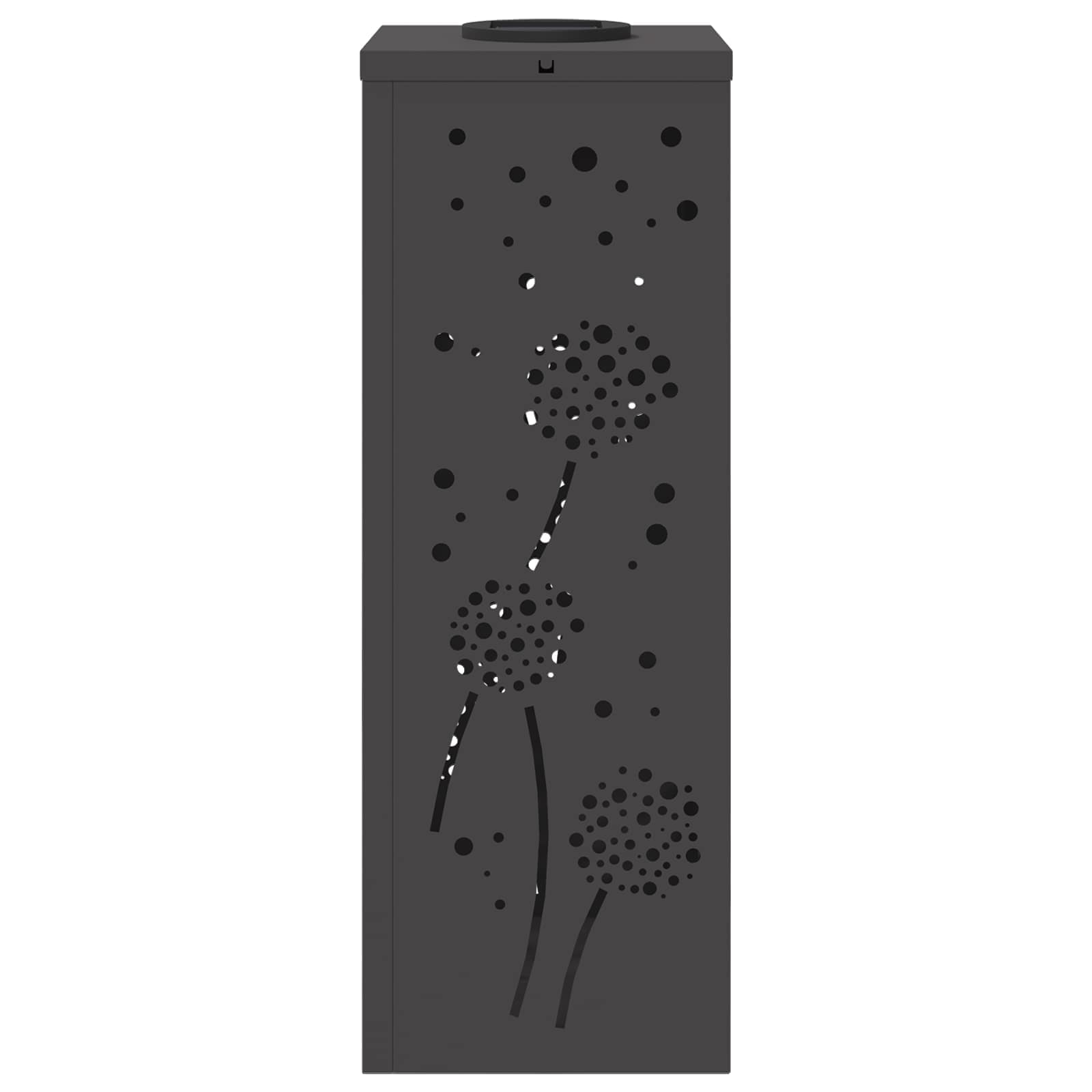 Lumină LED Solară pentru Alei 2 pcs Negru Oțel laminat la rece GartenMobel Dekor