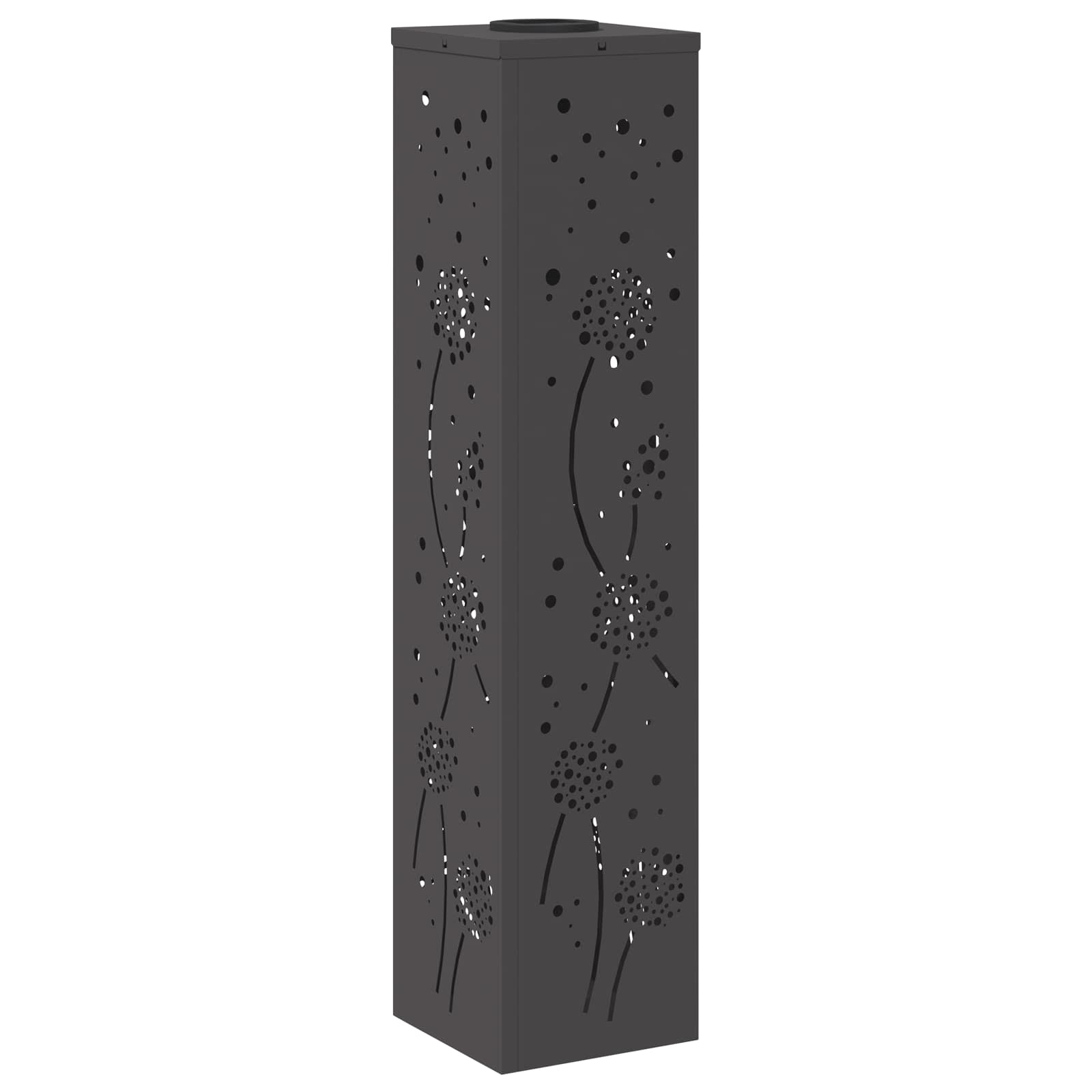 Lumină LED Solară pentru Alei 2 pcs Negru Oțel laminat la rece GartenMobel Dekor