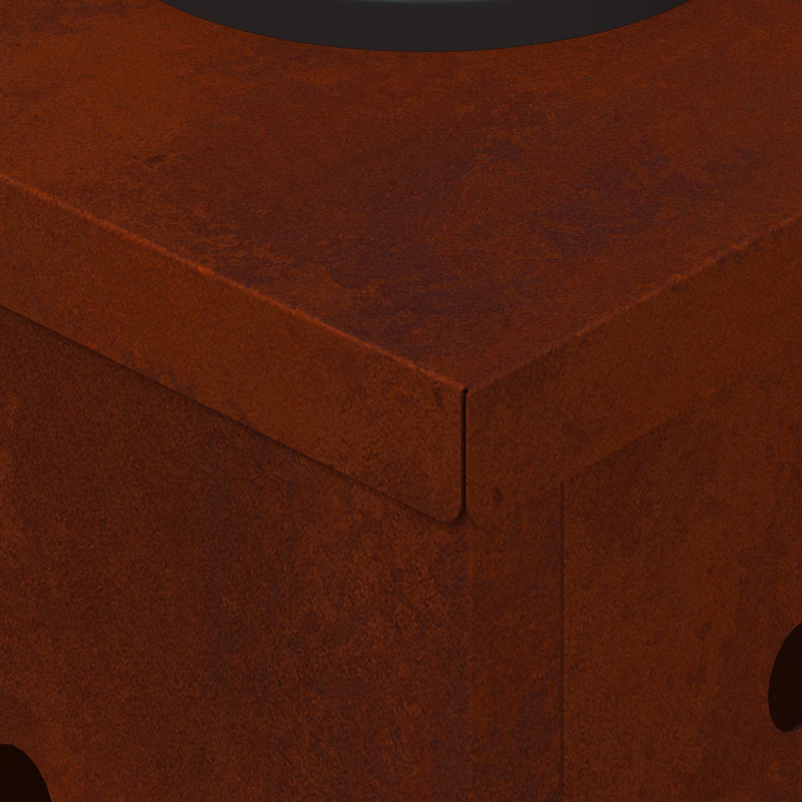 Lumină LED Solară pentru Alei 2 pcs Oțel Corten Oțel Corten GartenMobel Dekor