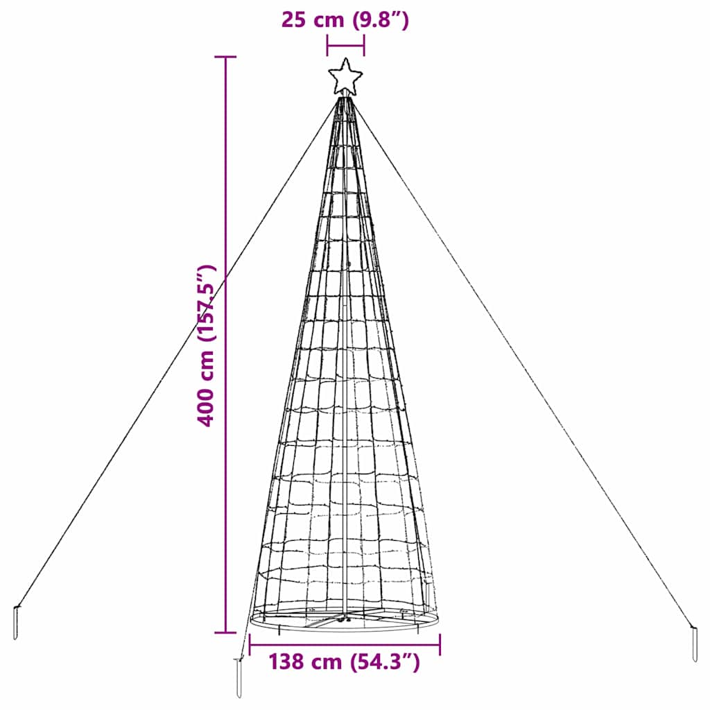 Brad de Crăciun LED cu 800 LED cu suport albastru 400 cm Fier GartenMobel Dekor