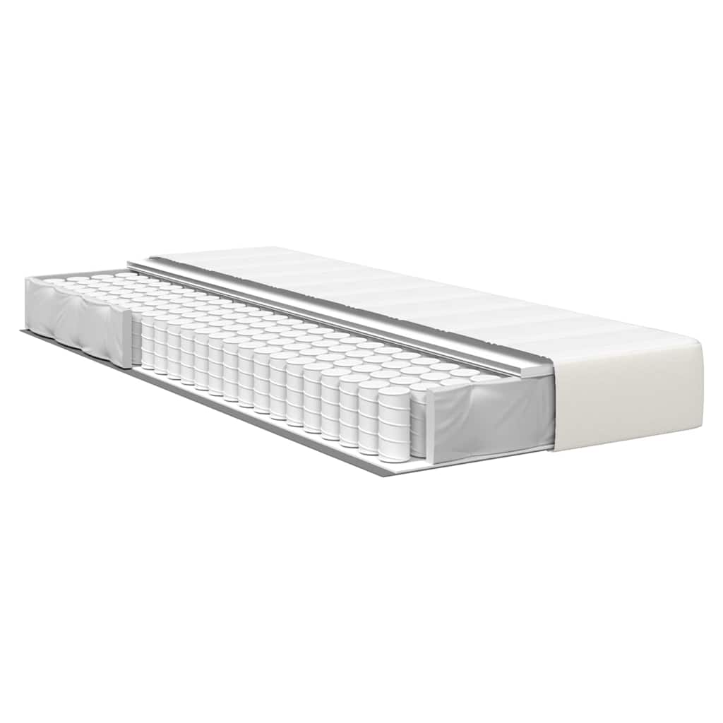 Saltea de pat cu saltea Crem 80 x 200 cm țesătură GartenMobel Dekor