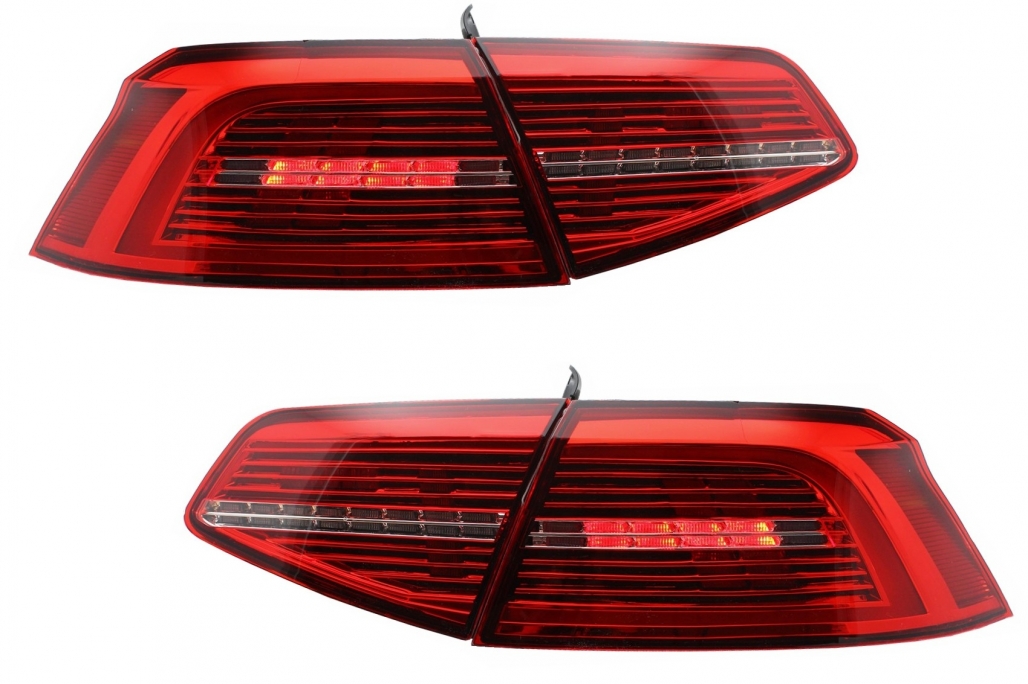 Stopuri LED VW Passat B8 3G (2015-2019) Sedan Matrix R line cu semnal dinamic Performance AutoTuning