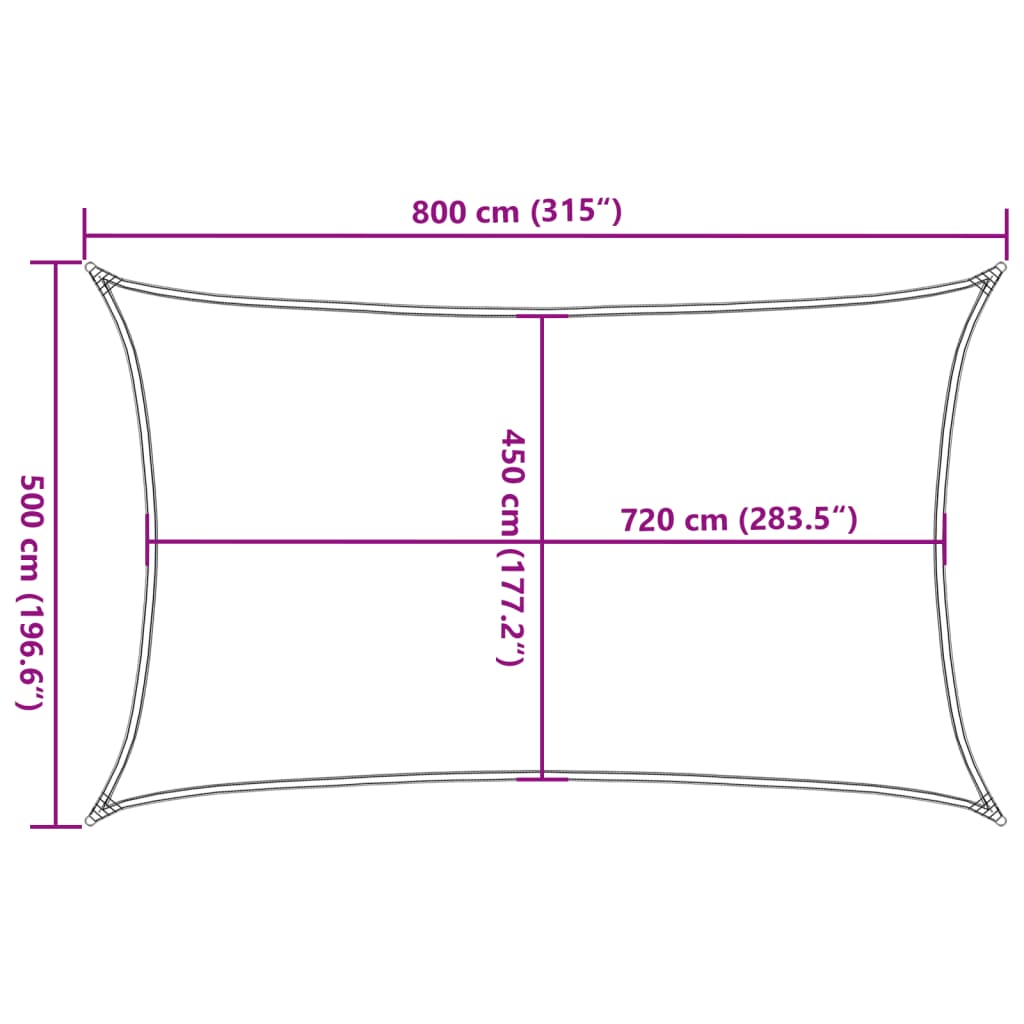 Pânză parasolar, bej, 5 x 8 m, HDPE, 160 g/m² GartenMobel Dekor