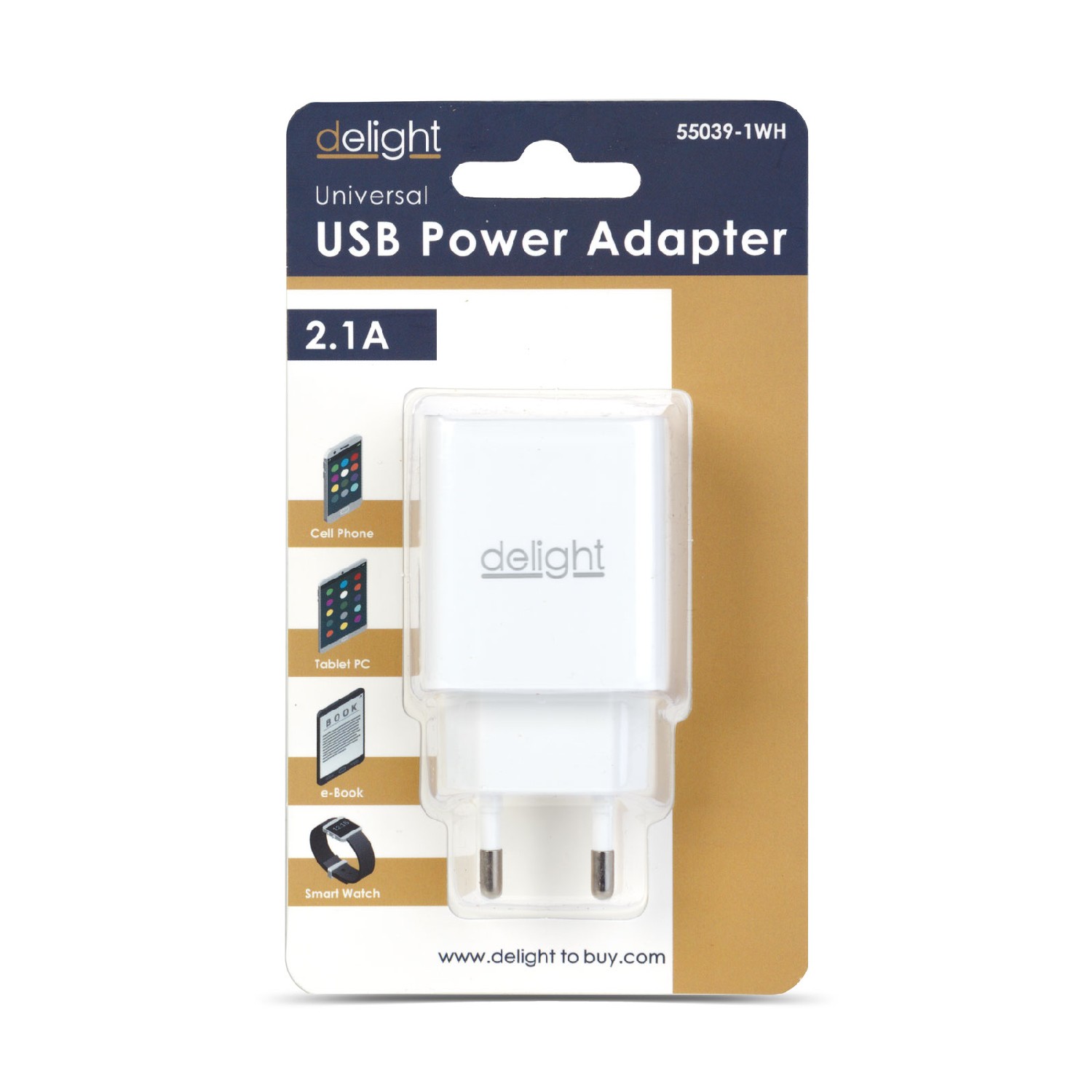 Adaptor de Încărcare USB 5V 2.1A Universal - Alb Best CarHome