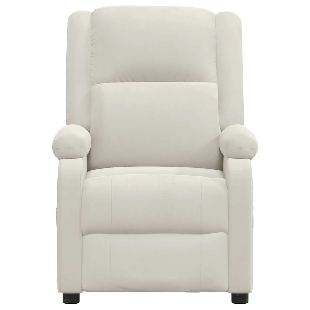 Fotoliu de masaj, crem, catifea GartenMobel Dekor