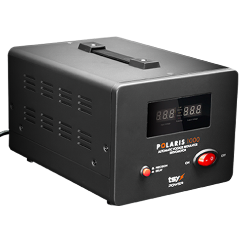 Regulator de tensiune cu servomotor, 1000VA, tensiune la intrare 150-260V, delay 6-180s AVR-POLARIS-1000VA SafetyGuard Surveillance