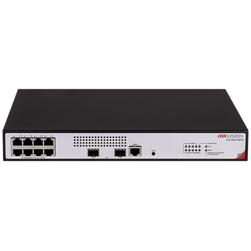 Switch L2+, 8 x RJ45 1G PoE 802.3af/at, 2 x SFP 1G, Management, 1U - HIKVISION DS-3E2510P-H SafetyGuard Surveillance