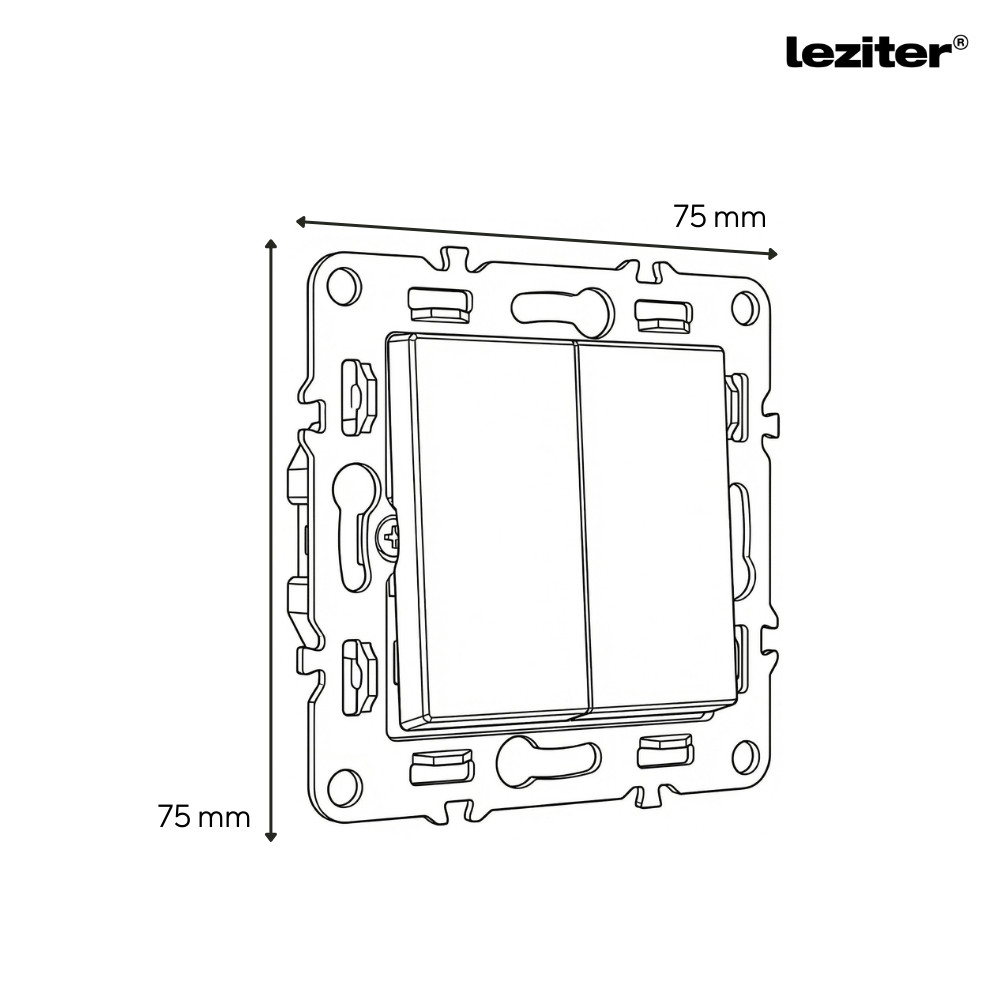 Leziter Nova candelabru comutator 105 cu cadru alb Mobalis Homvera