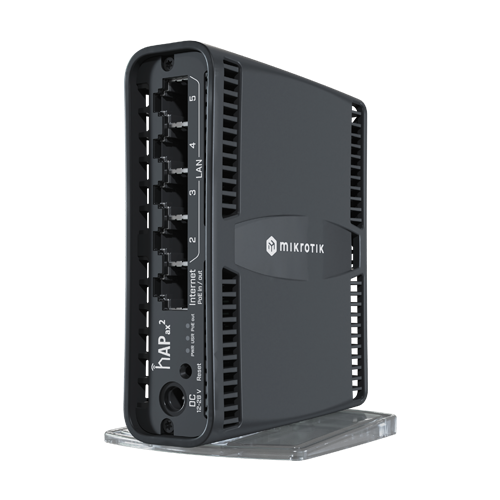 Router hAP ax², Wi-Fi 6, Dual-Band, AX1800, 4.5/5 dBi, 5 x RJ45 1G, PoE In/Out pasiv - MikroTik C52iG-5HaxD2HaxD-TC SafetyGuard Surveillance