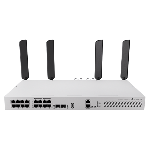 Switch L3, Wi-Fi 6 Dual-Band, 8 x RJ45 1G PoE, 8 x RJ45 1G, 2 x SFP+ 10G, 2 x AC, 1U - MikroTik CRS418-8P-8G-2S+5axQ2axQ-RM SafetyGuard Surveillance