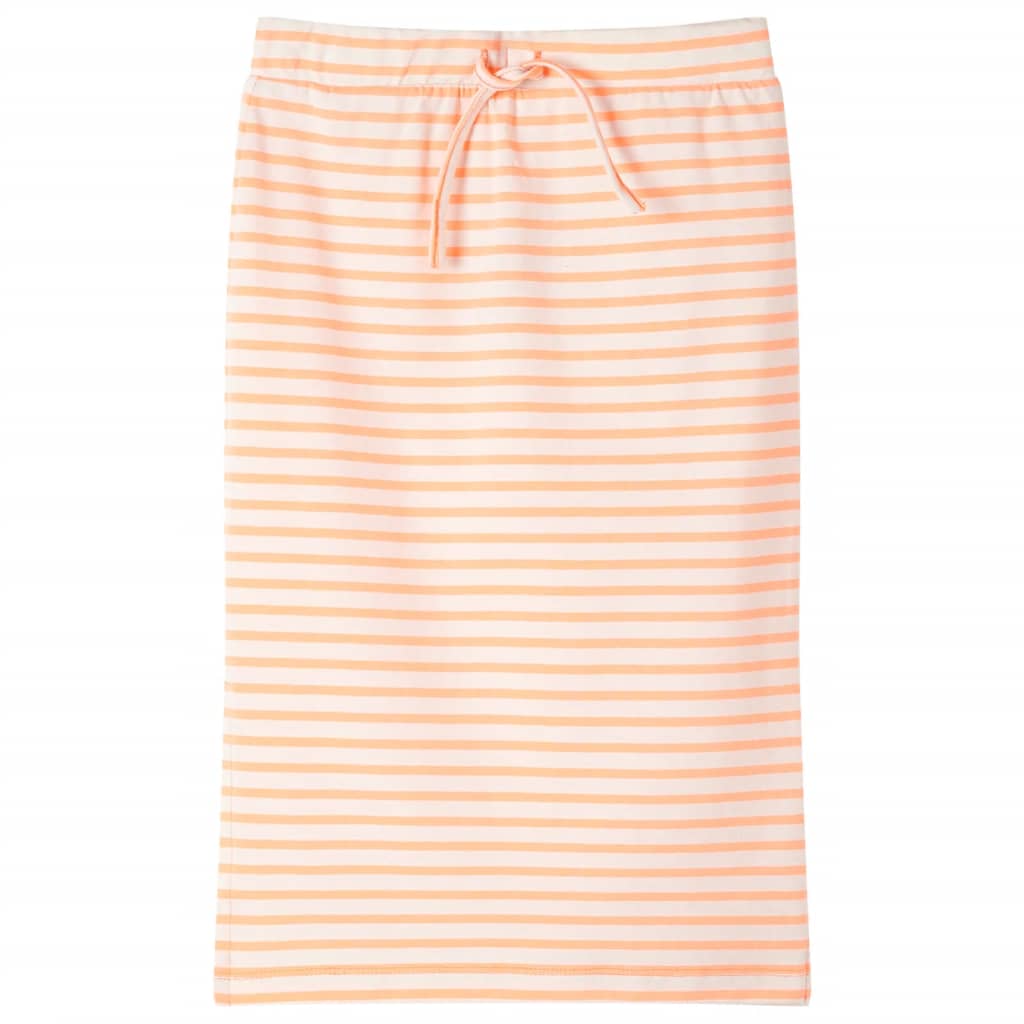 Fustă dreaptă pentru copii cu dungi, portocaliu fluorescent, 92 GartenMobel Dekor