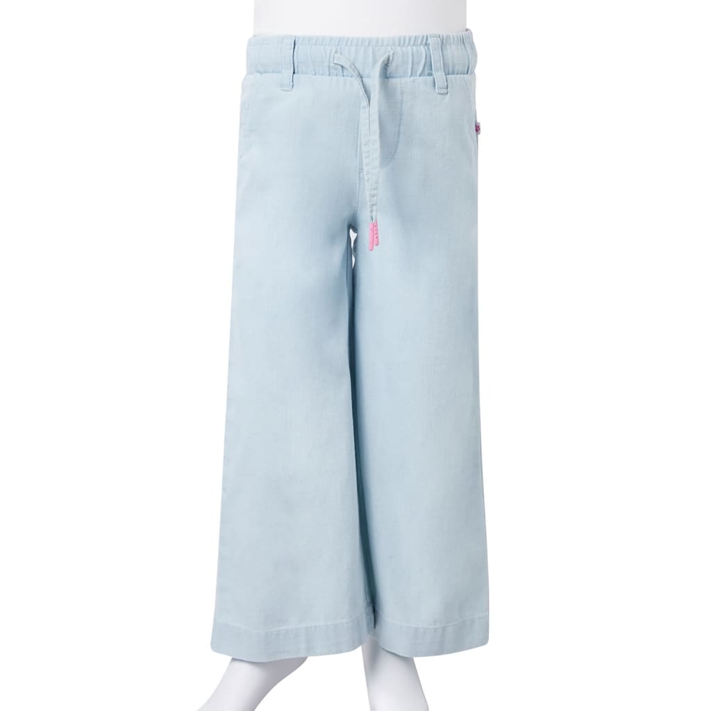 Pantaloni pentru copii, albastru denim pal, 128 GartenMobel Dekor