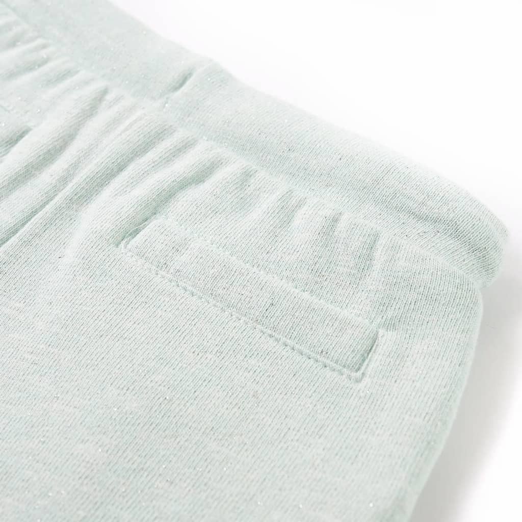 Pantaloni scurți de copii cu șnur, verde mentă deschis combinat, 116 GartenMobel Dekor