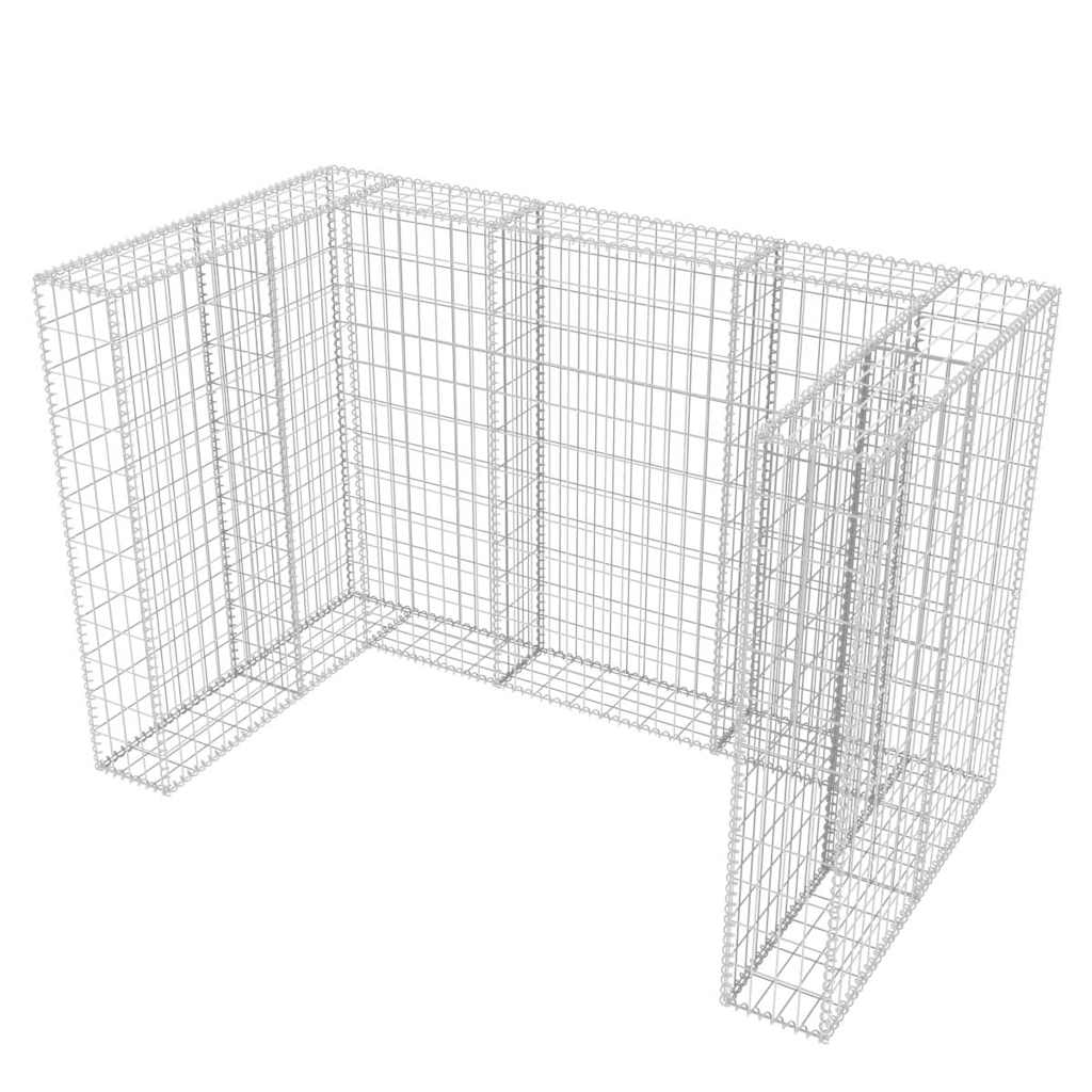 Gabion dublu îngrădire pubelă, oțel, 180 x 100 x 120 cm GartenMobel Dekor
