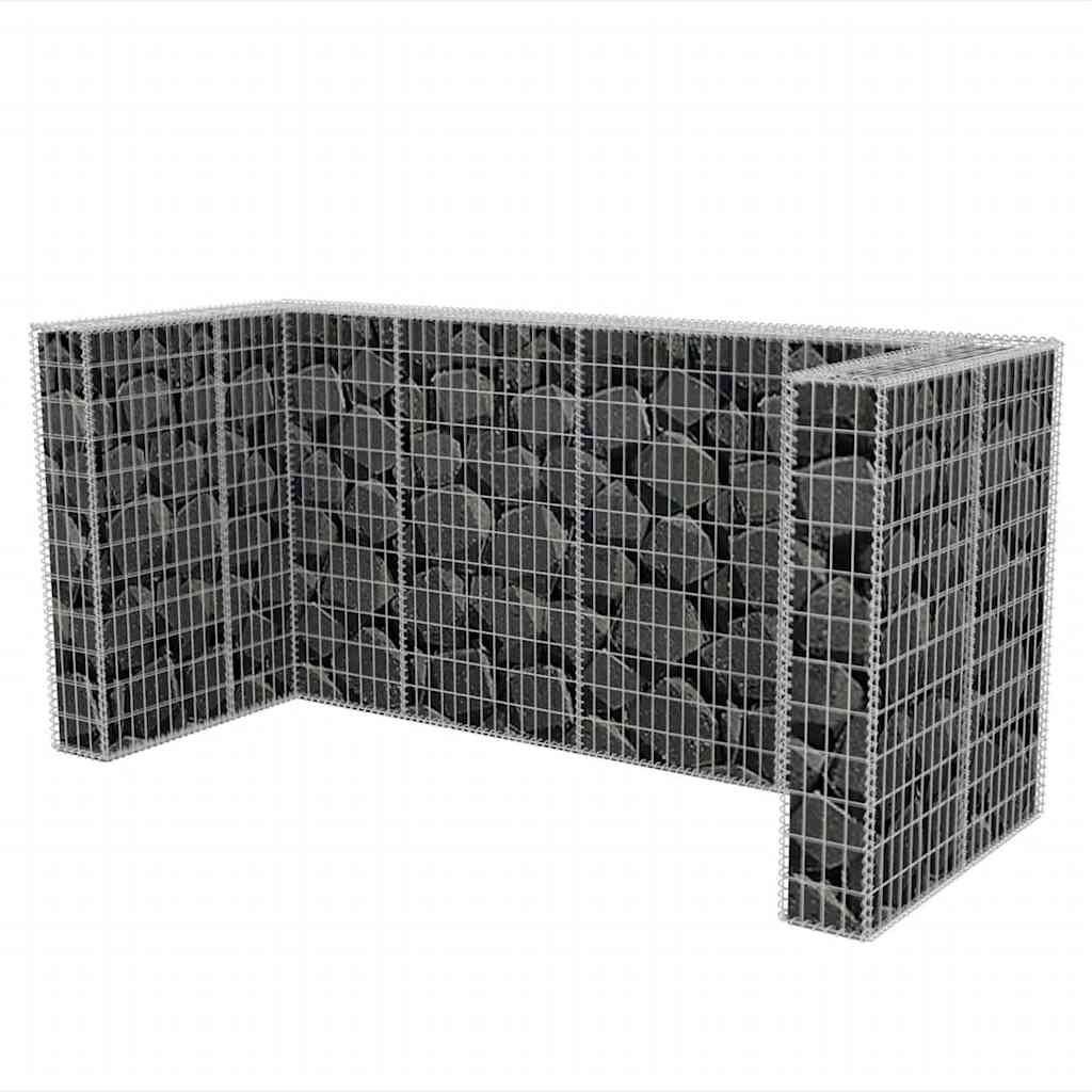 Gabion triplu îngrădire pubelă, oțel, 250 x 100 x 120 cm GartenMobel Dekor