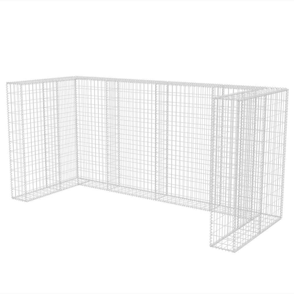 Gabion triplu îngrădire pubelă, oțel, 250 x 100 x 120 cm GartenMobel Dekor