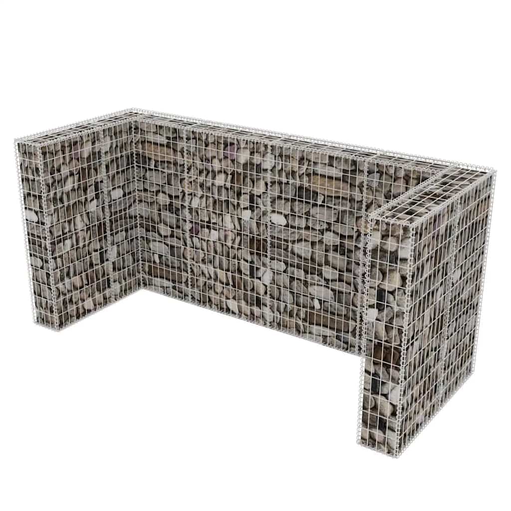 Gabion triplu îngrădire pubelă, oțel, 250 x 100 x 120 cm GartenMobel Dekor