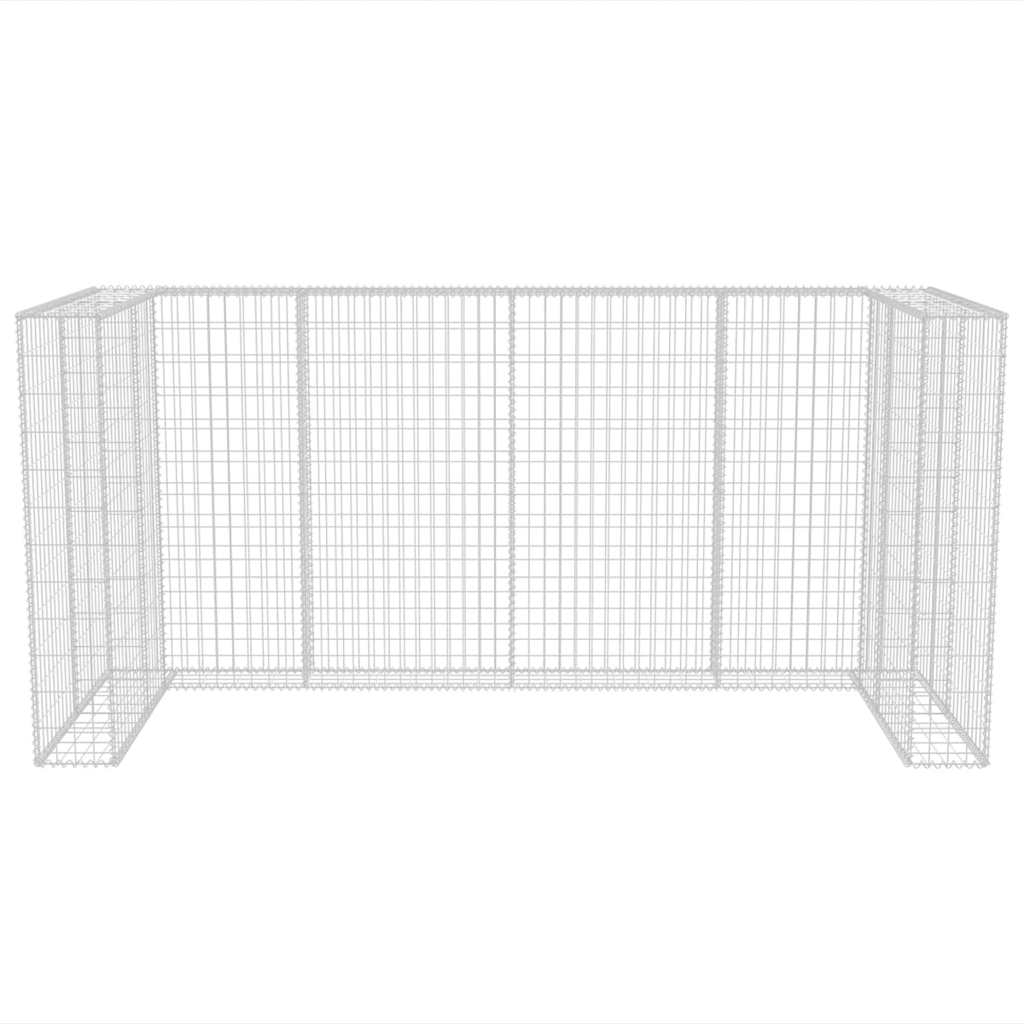 Gabion triplu îngrădire pubelă, oțel, 250 x 100 x 120 cm GartenMobel Dekor