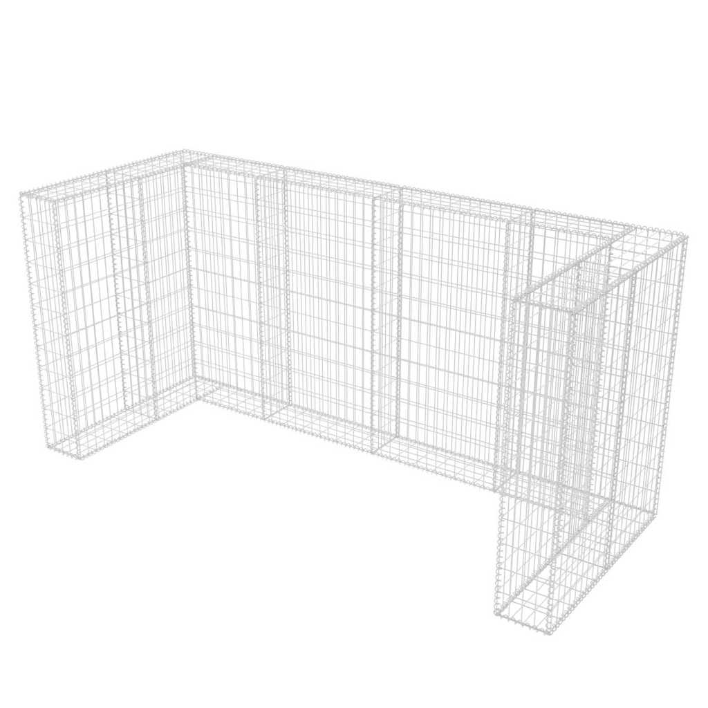 Gabion triplu îngrădire pubelă, oțel, 250 x 100 x 120 cm GartenMobel Dekor
