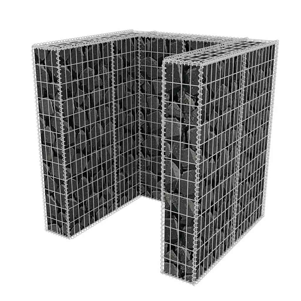 Gabion unic îngrădire pubelă, oțel, 110 x 100 x 120 cm GartenMobel Dekor