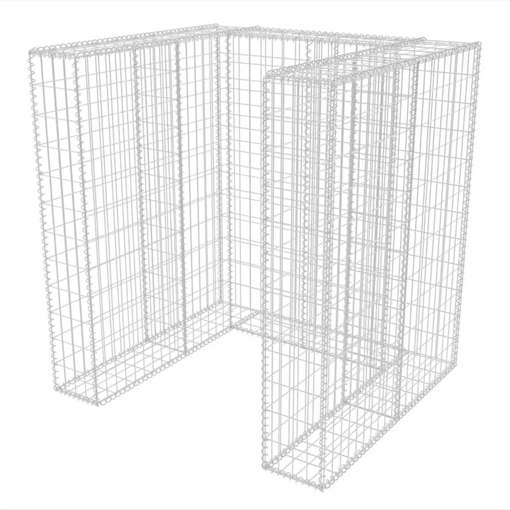 Gabion unic îngrădire pubelă, oțel, 110 x 100 x 120 cm GartenMobel Dekor