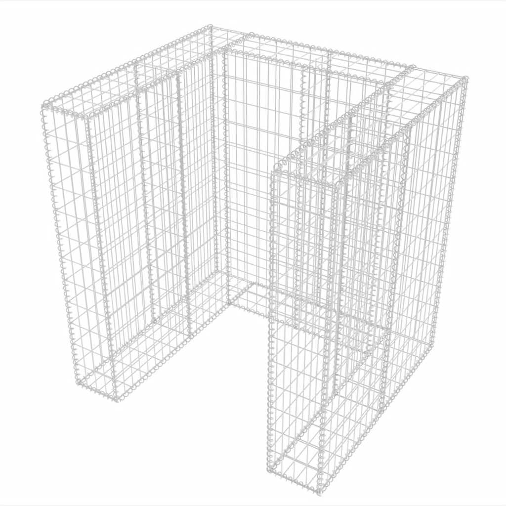 Gabion unic îngrădire pubelă, oțel, 110 x 100 x 120 cm GartenMobel Dekor