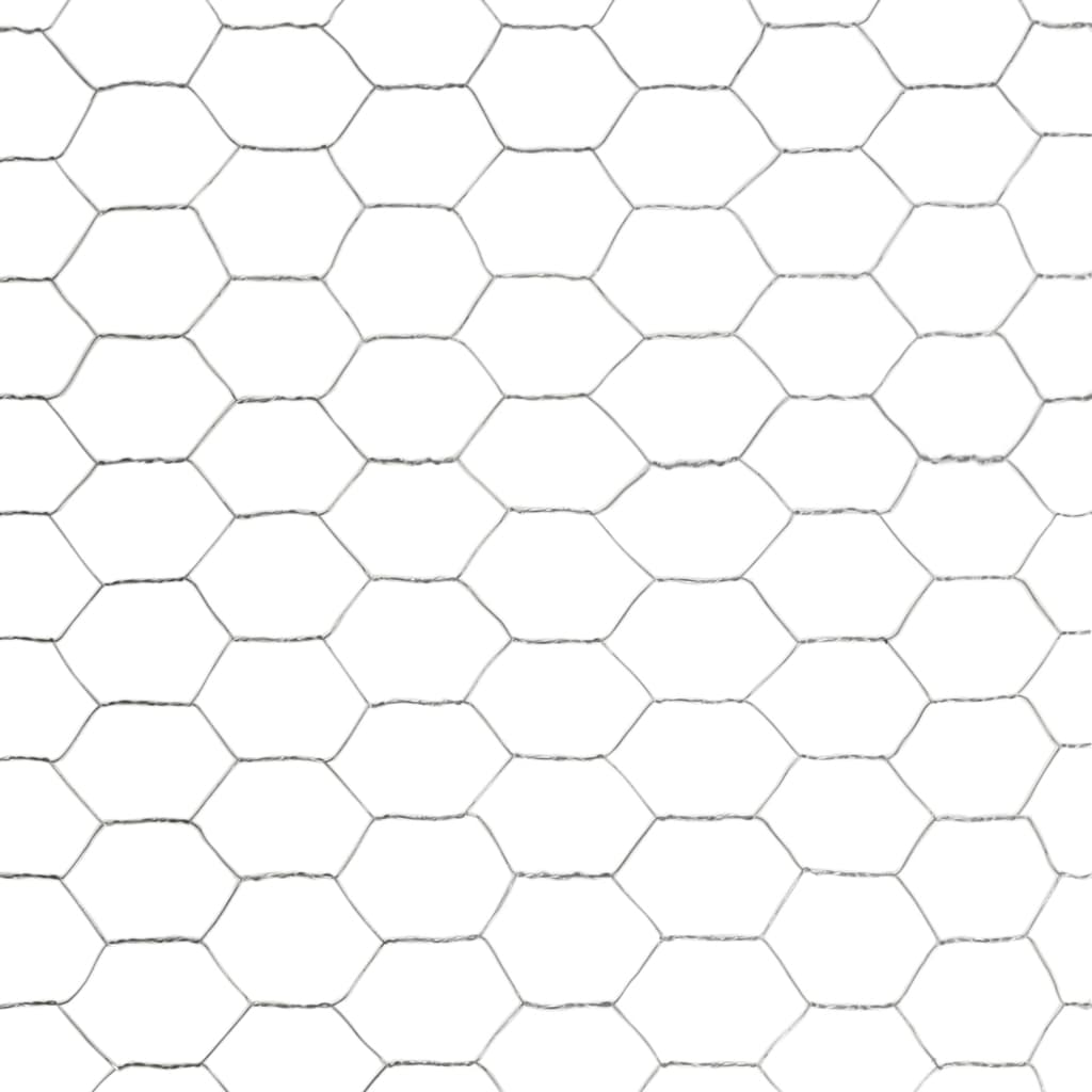 Plasă de sârmă găini, argintiu, 25 x 1,5 m, oțel galvanizat GartenMobel Dekor