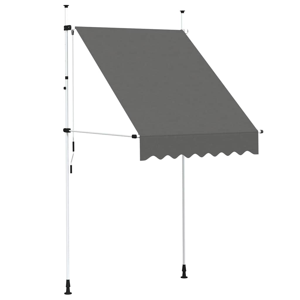 Copertină retractabilă manual, antracit, 150 cm GartenMobel Dekor