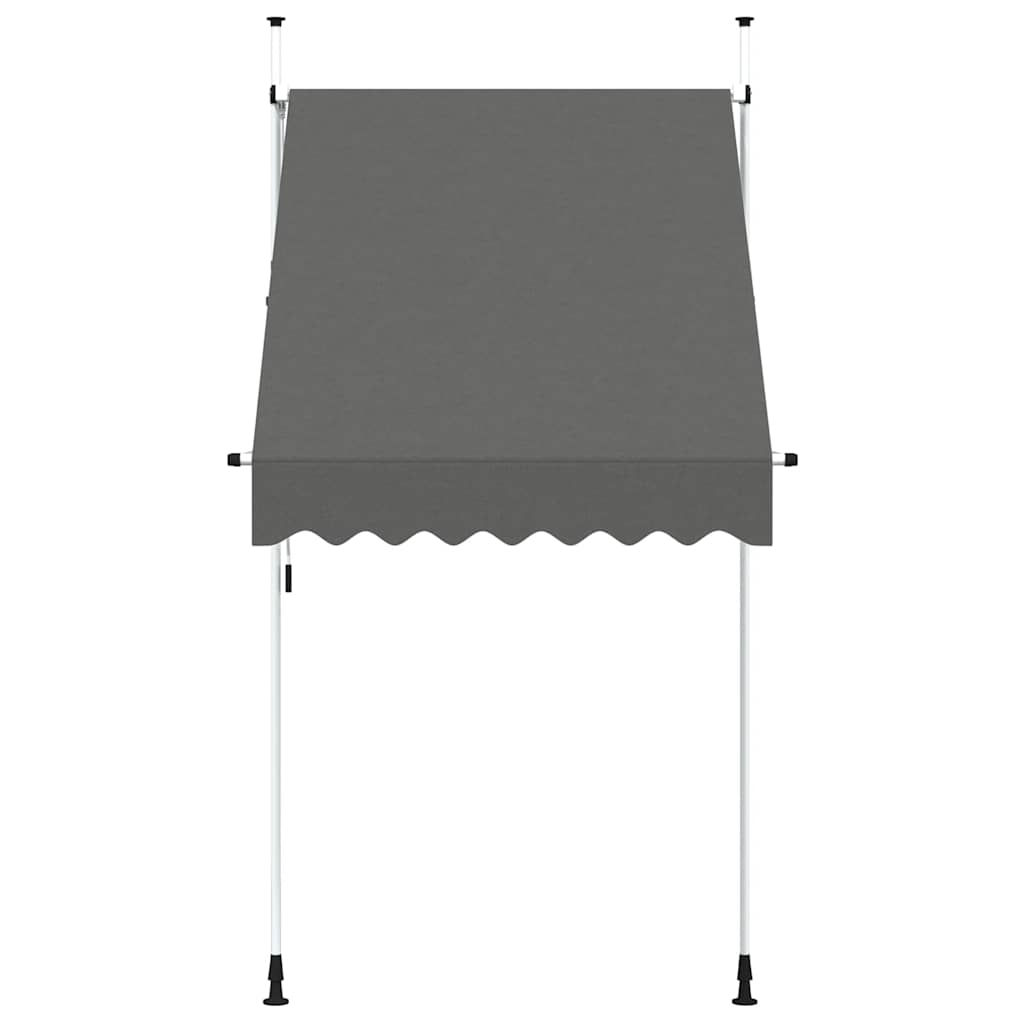 Copertină retractabilă manual, antracit, 150 cm GartenMobel Dekor