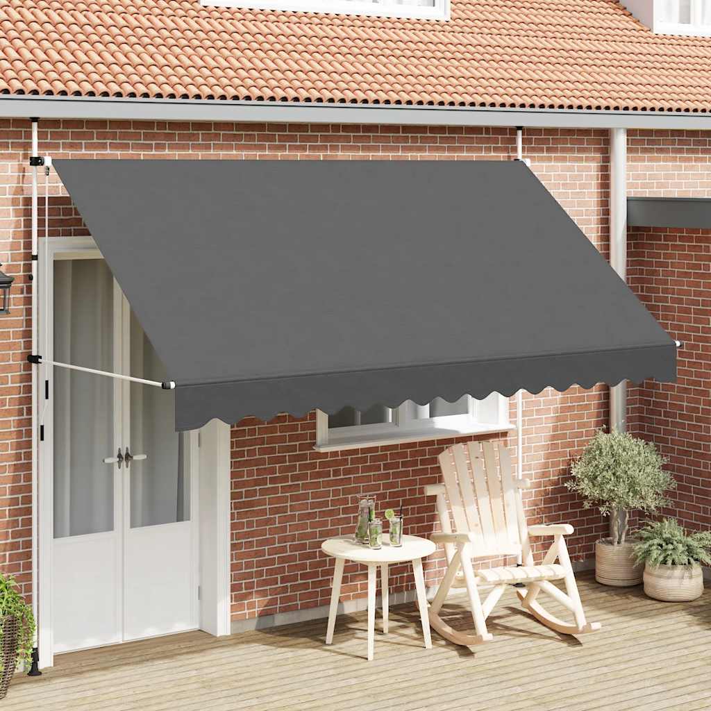 Copertină retractabilă manual, antracit, 350 cm GartenMobel Dekor
