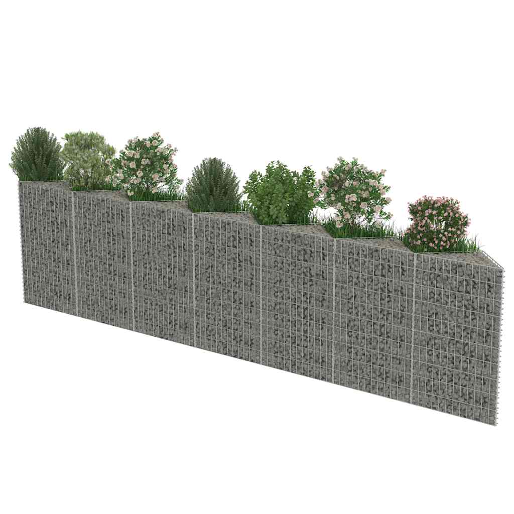 Perete gabion, oțel galvanizat, 450 x 30 x 100 cm GartenMobel Dekor