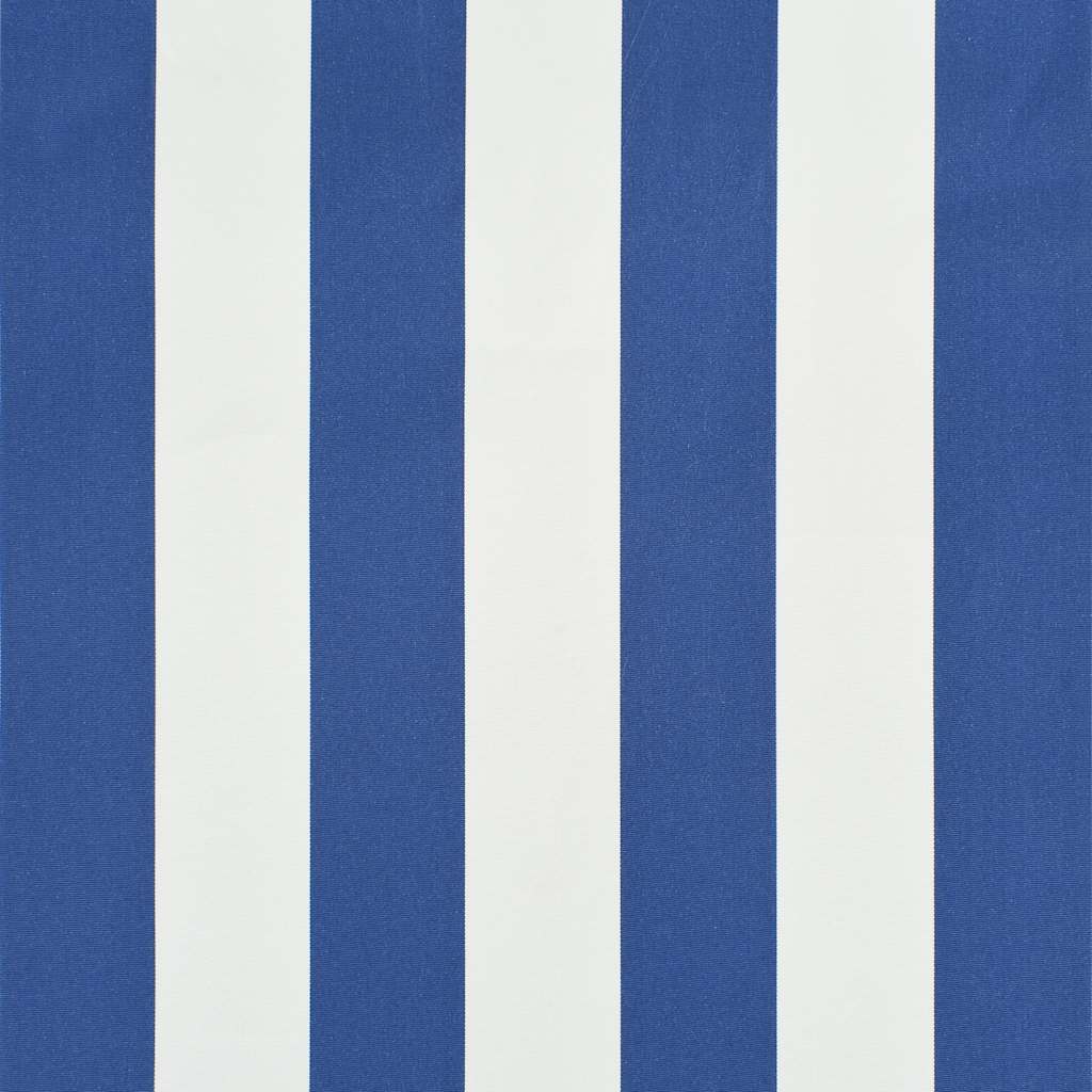 Copertină retractabilă, albastru și alb, 350 x 150 cm GartenMobel Dekor