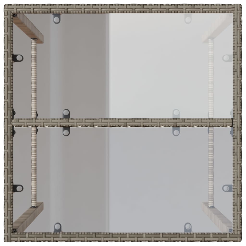 Masă de bar de exterior, gri, 70x70x110 cm, poliratan GartenMobel Dekor