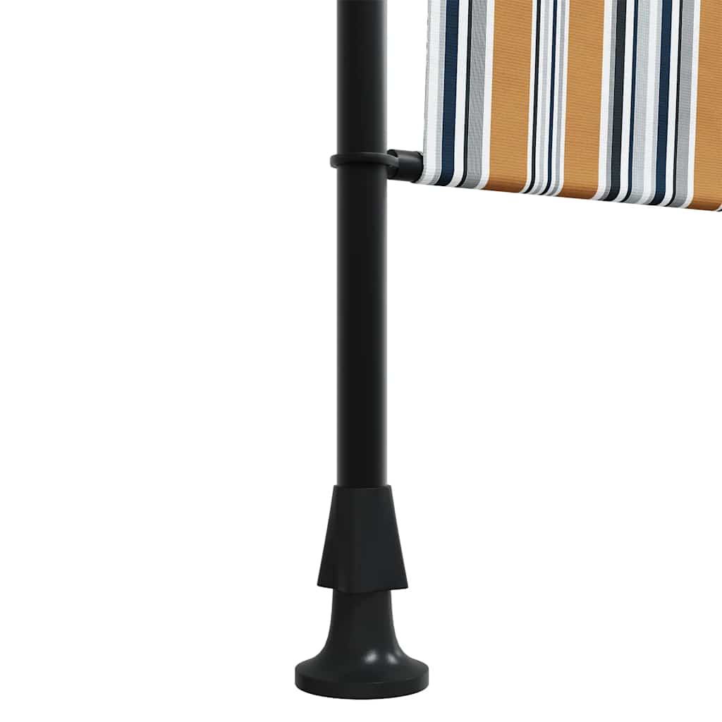 Jaluzea rulou de exterior galben/alb 100x270 cm țesătură/oțel GartenMobel Dekor