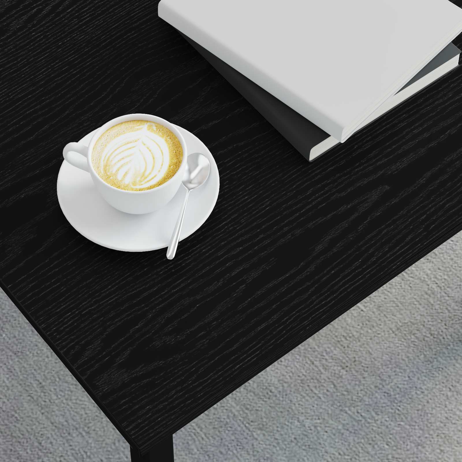 Masă de cafea Stejar Negru 50 x 50 x 36 cm Lemn compozit GartenMobel Dekor