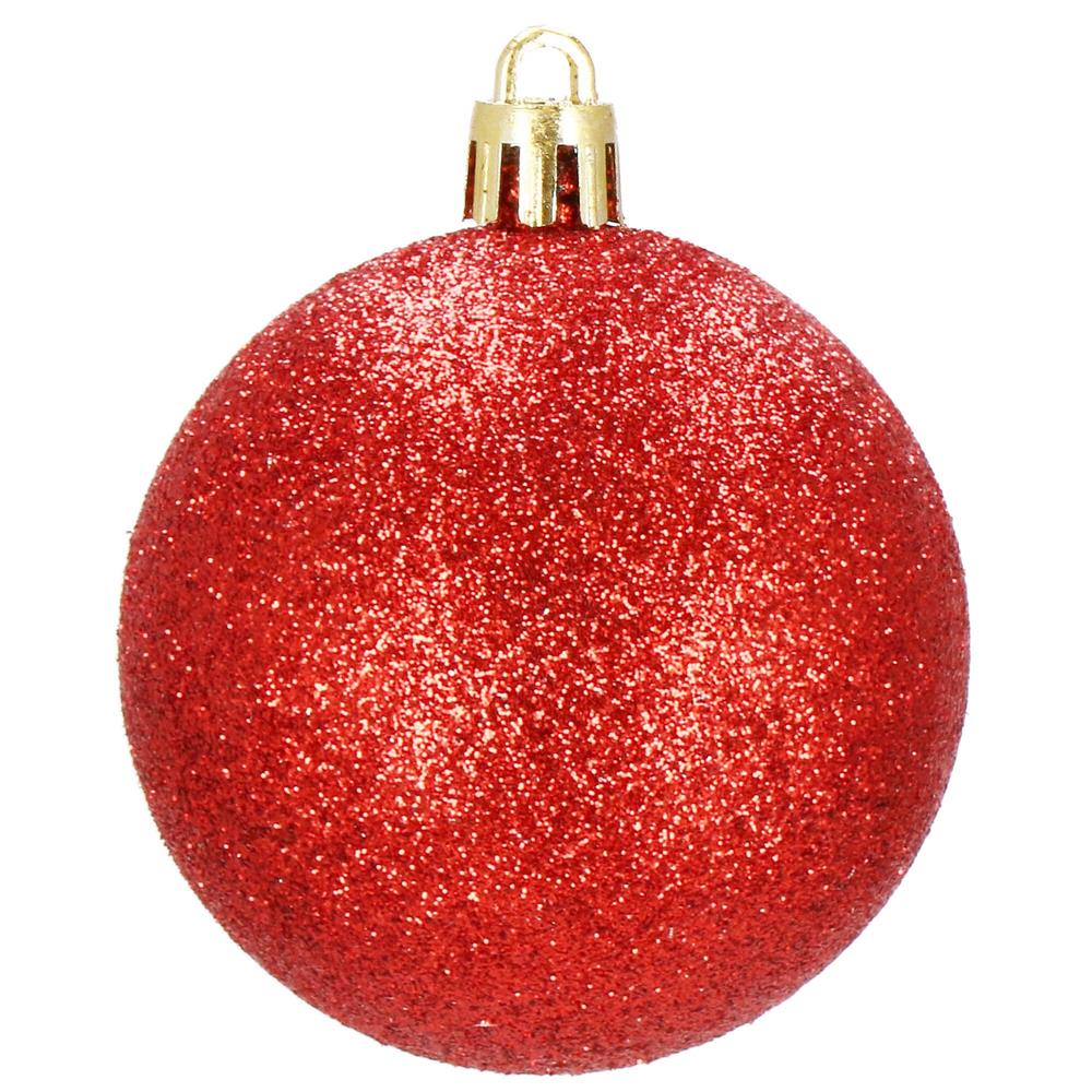 Set globuri de Craciun, 30 bucati, 3 modele, 3cm, rosu Household NewTrend