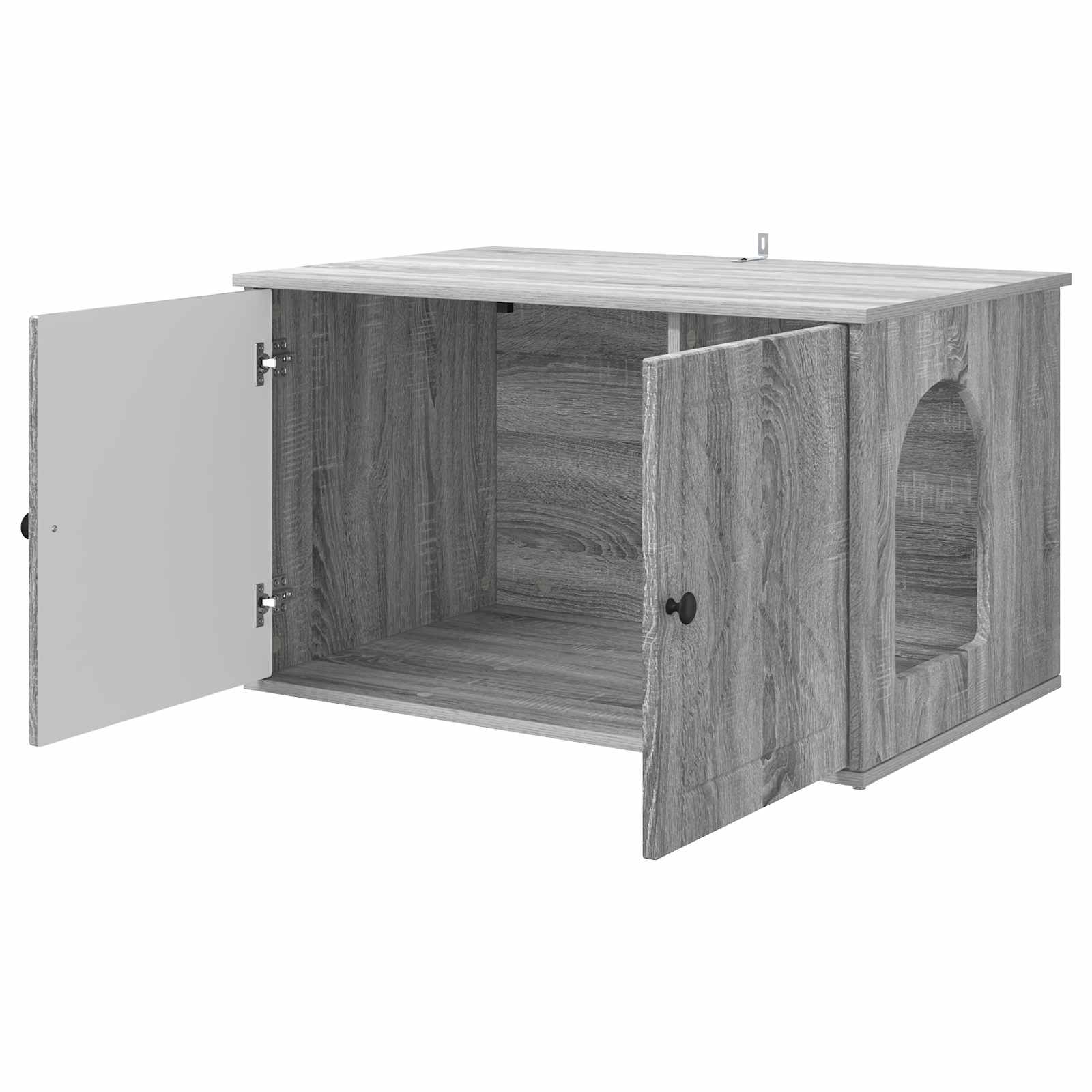 Casa pentru pisici Gri Sonoma 85 x 55 x 50 cm Lemn compozit GartenMobel Dekor