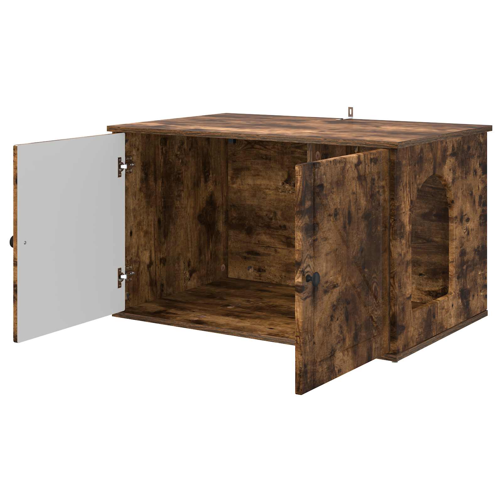 Casa pentru pisici Stejar fumuriu 85 x 55 x 50 cm Lemn compozit GartenMobel Dekor