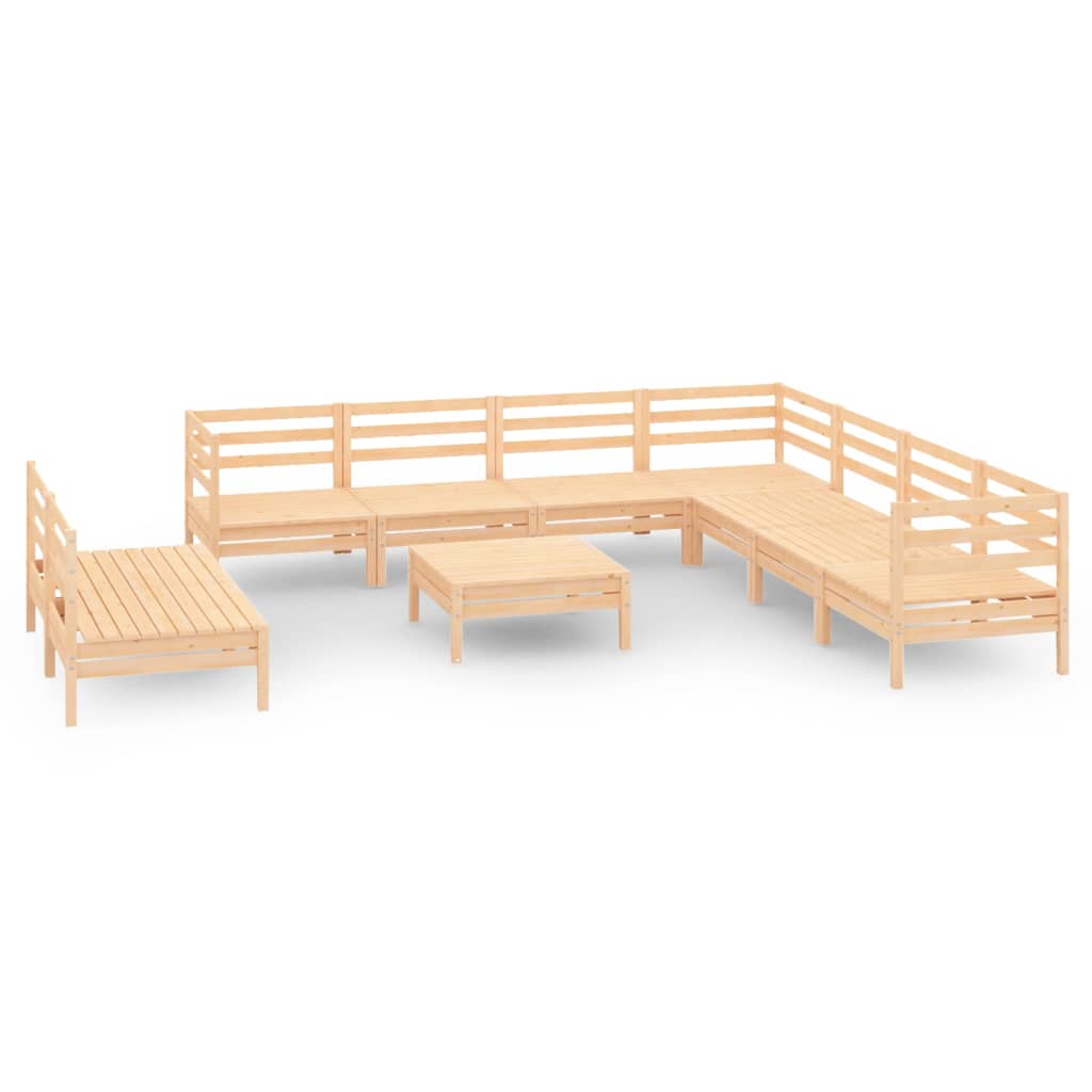 Set mobilier de grădină, 10 piese, lemn masiv de pin GartenMobel Dekor