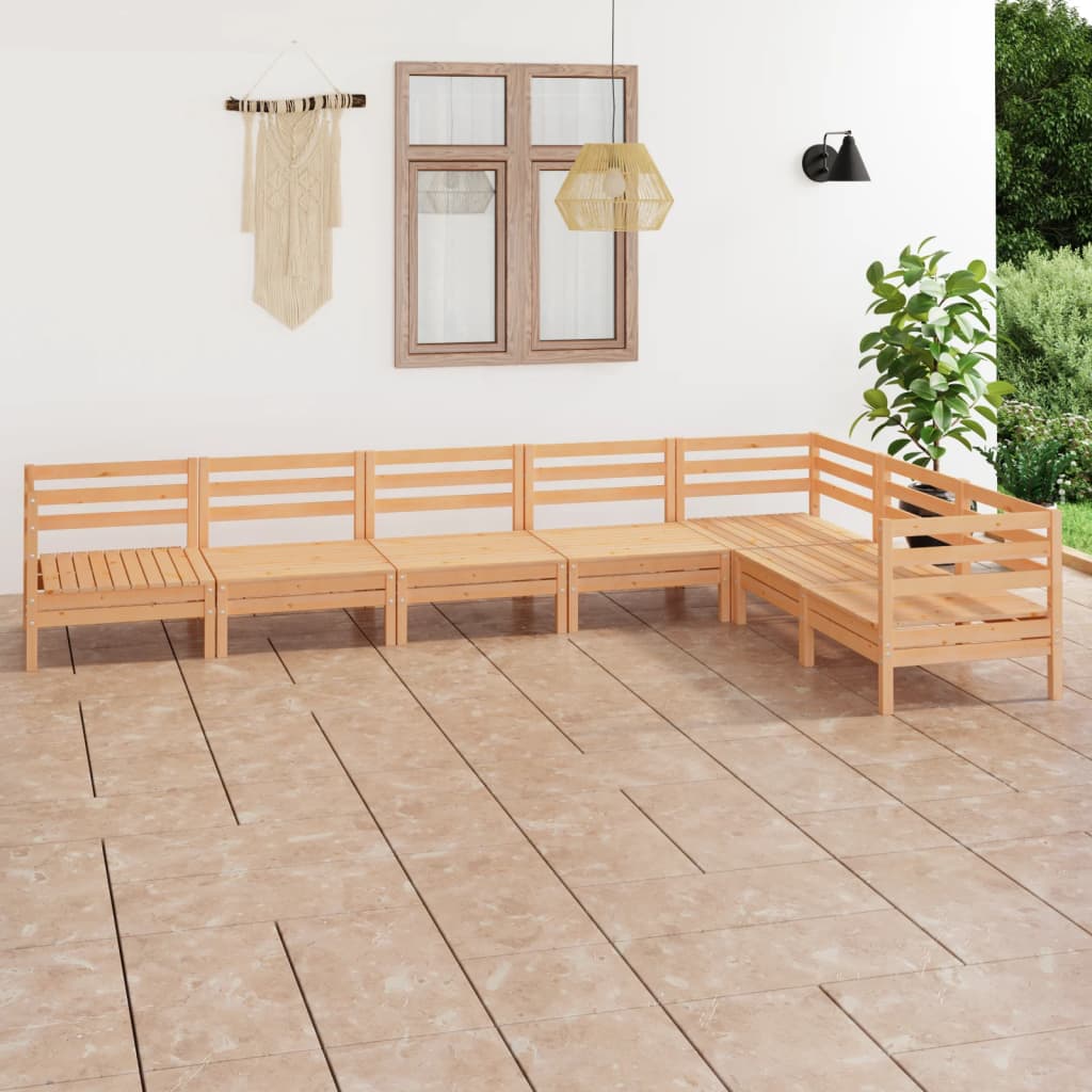 Set mobilier de grădină, 7 piese, lemn masiv de pin GartenMobel Dekor