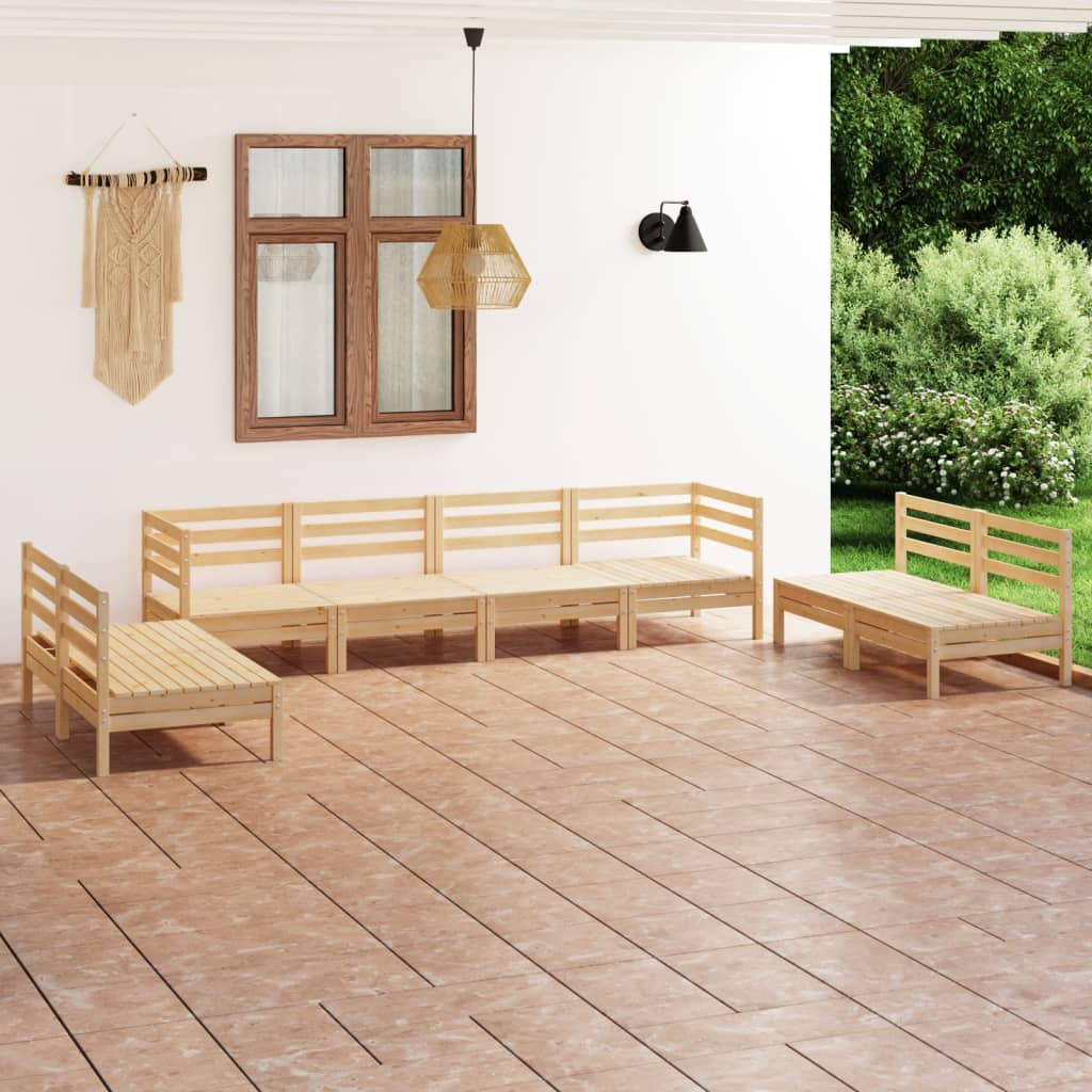 Set mobilier de grădină, 8 piese, lemn masiv de pin GartenMobel Dekor