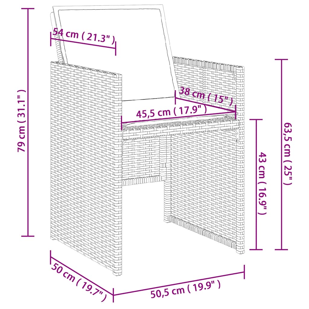 Set mobilier de grădină cu perne, 15 piese, gri, poliratan GartenMobel Dekor
